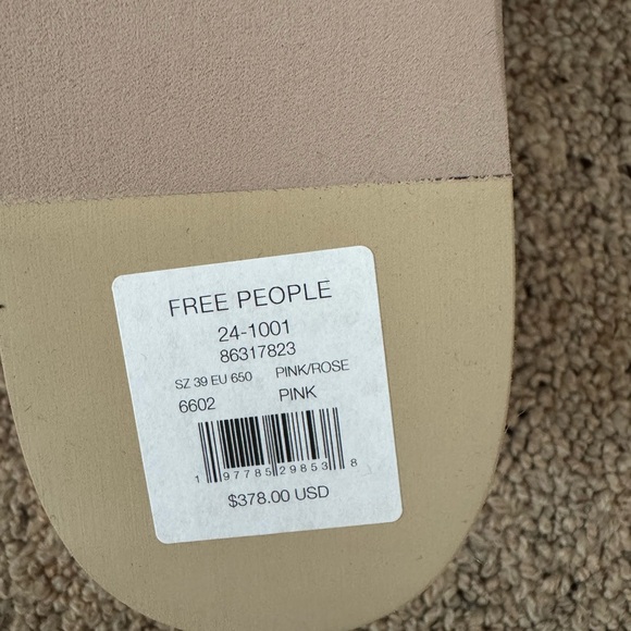 Paloma Barcelo Pink Mules with Orange Soles - Picture 6 of 6